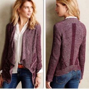 Anthropologie Cardigan Moth Purple Sweater Small